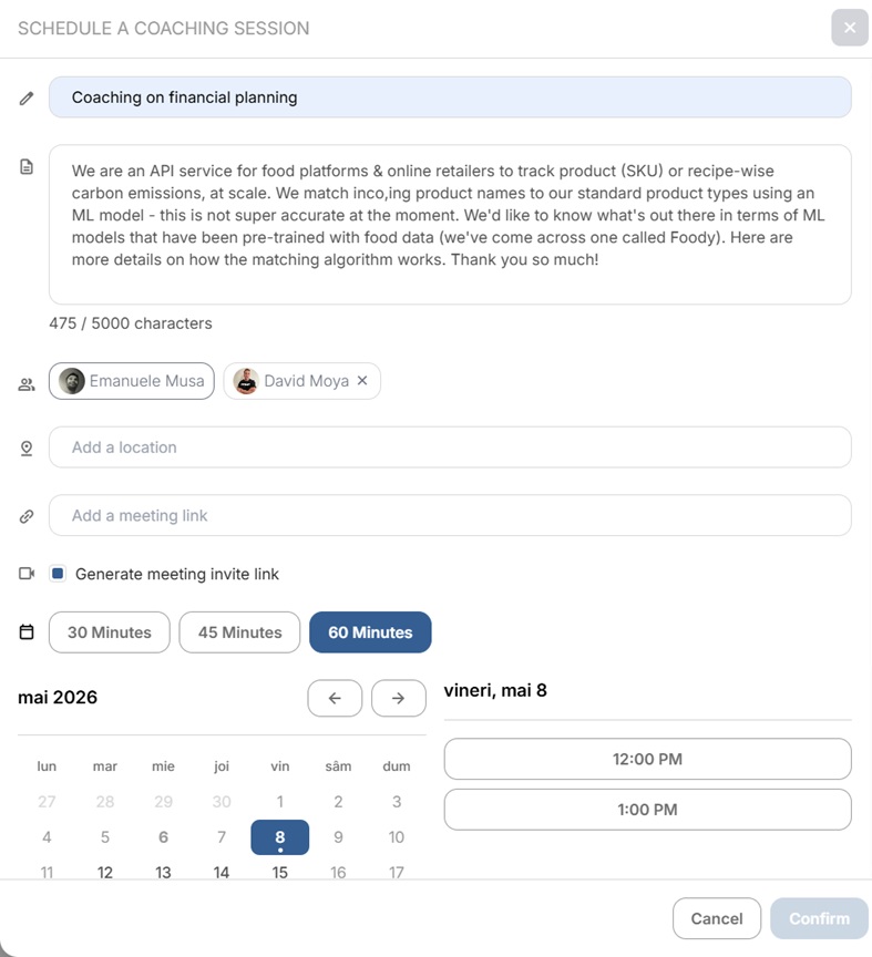 coaching page